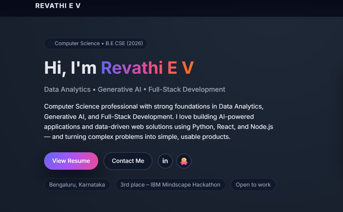 Personal Portfolio Website